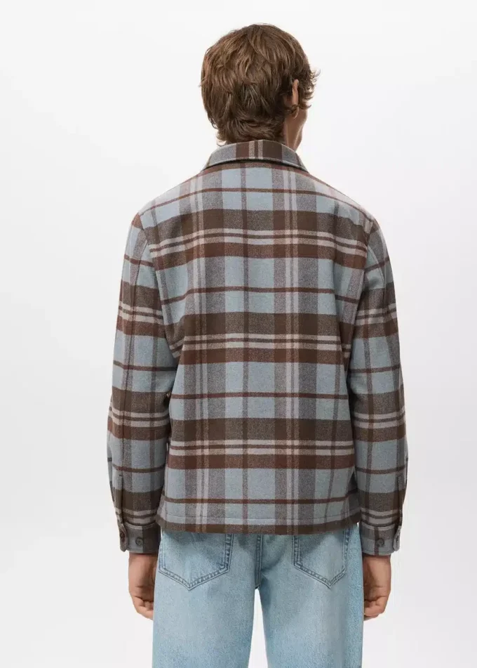 Kariertes Overshirt mit Taschen