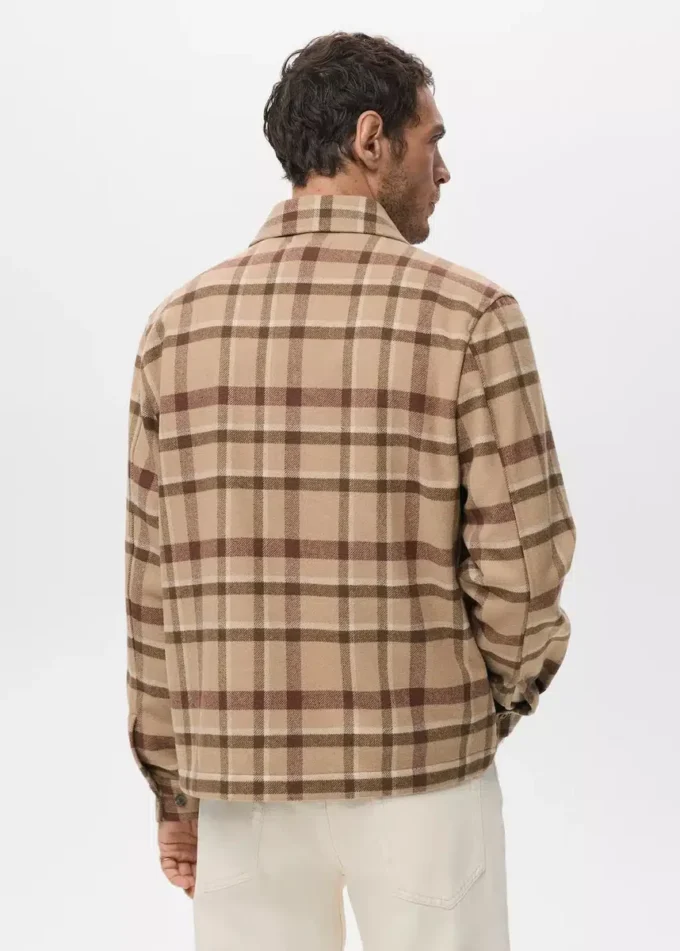 Kariertes Overshirt mit Taschen