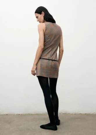 Karo-Gürtelkleid
