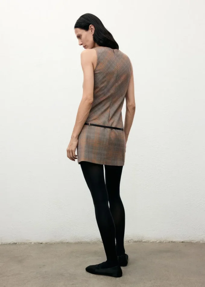 Karo-Gürtelkleid Karo-Gürtelkleid