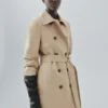 Klassischer Trenchcoat aus 100 % Baumwolle