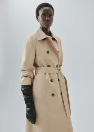 Klassischer Trenchcoat aus 100 % Baumwolle