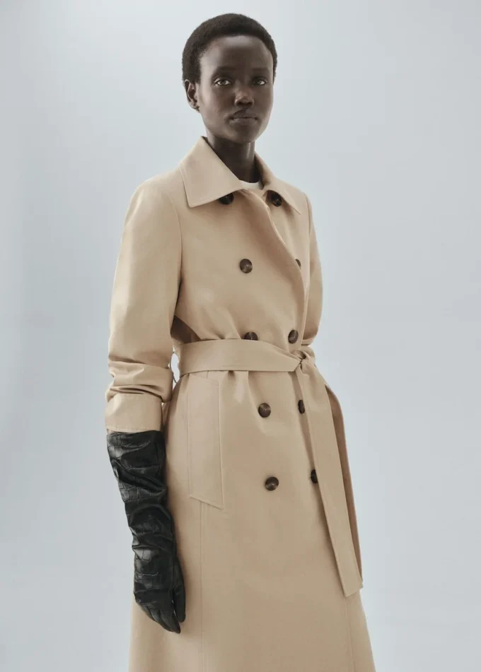 Klassischer Trenchcoat aus 100 % Baumwolle