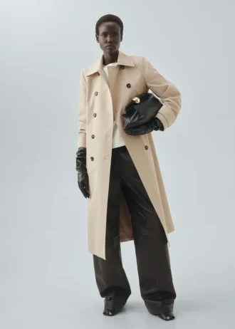 Klassischer Trenchcoat aus 100 % Baumwolle