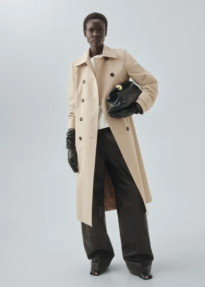 Klassischer Trenchcoat aus 100 % Baumwolle