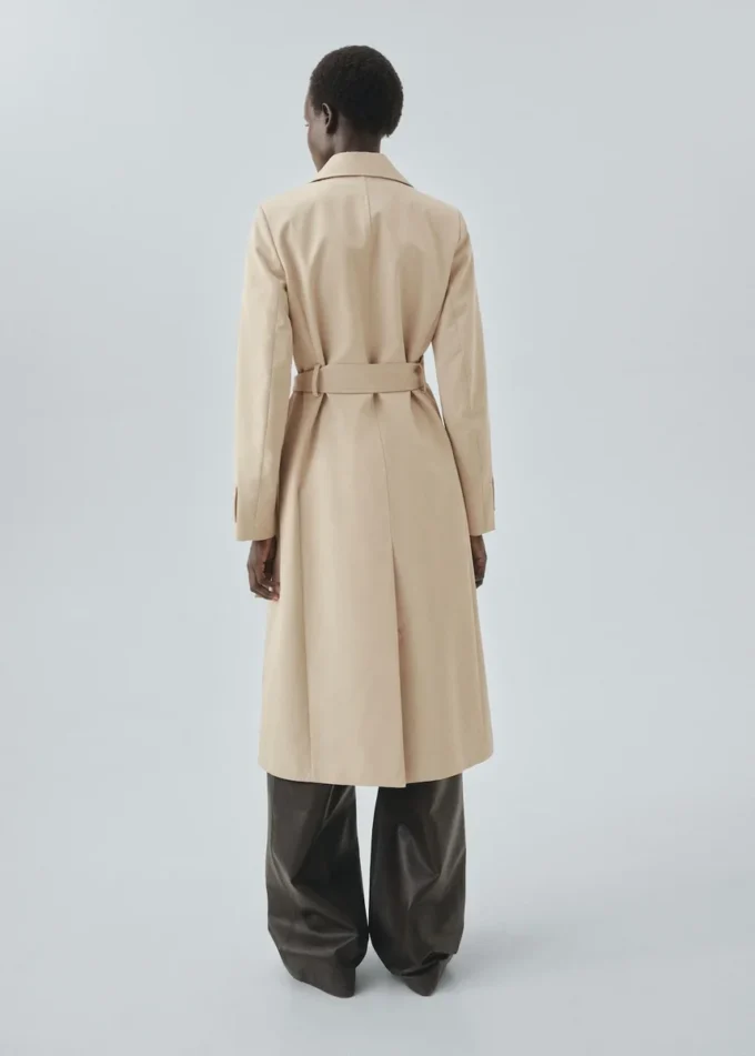 Klassischer Trenchcoat aus 100 % Baumwolle