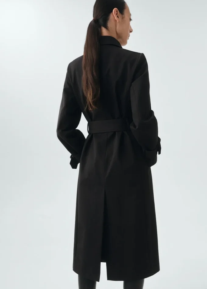 Klassischer Trenchcoat aus 100 % Baumwolle