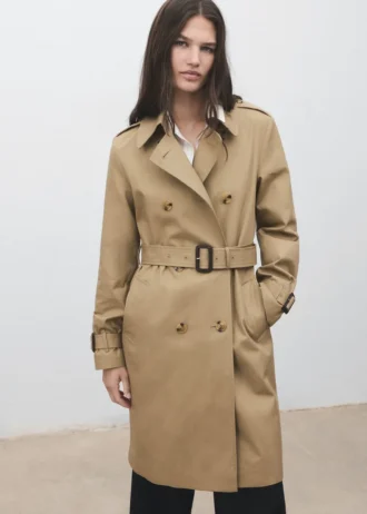 Klassischer Trenchcoat mit Gürtel
