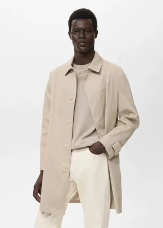 Klassischer wasserabweisender Trenchcoat