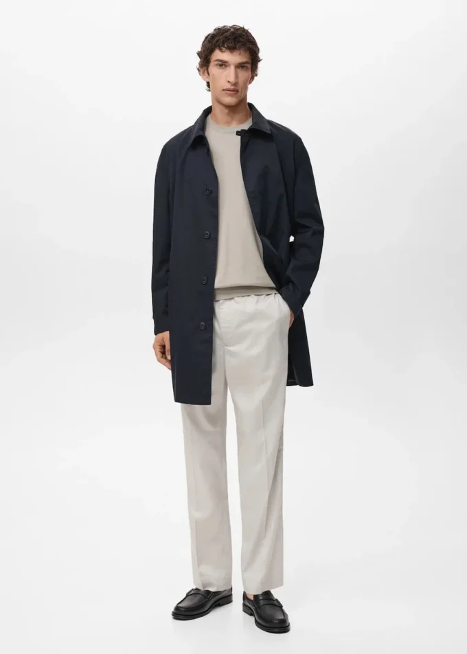 Klassischer wasserabweisender Trenchcoat Klassischer wasserabweisender Trenchcoat