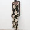 Kleid mit Blumenmuster und Rüschendetails Kleid mit Blumenmuster und Rüschendetails