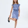 Kleid mit Blumenstickerei