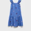 Kleid mit Blumenstickerei
