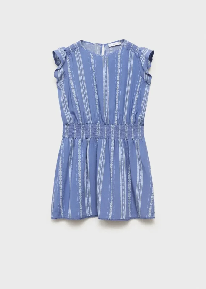 Kleid mit Blumenstickerei