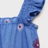 Kleid mit Blumenstickerei