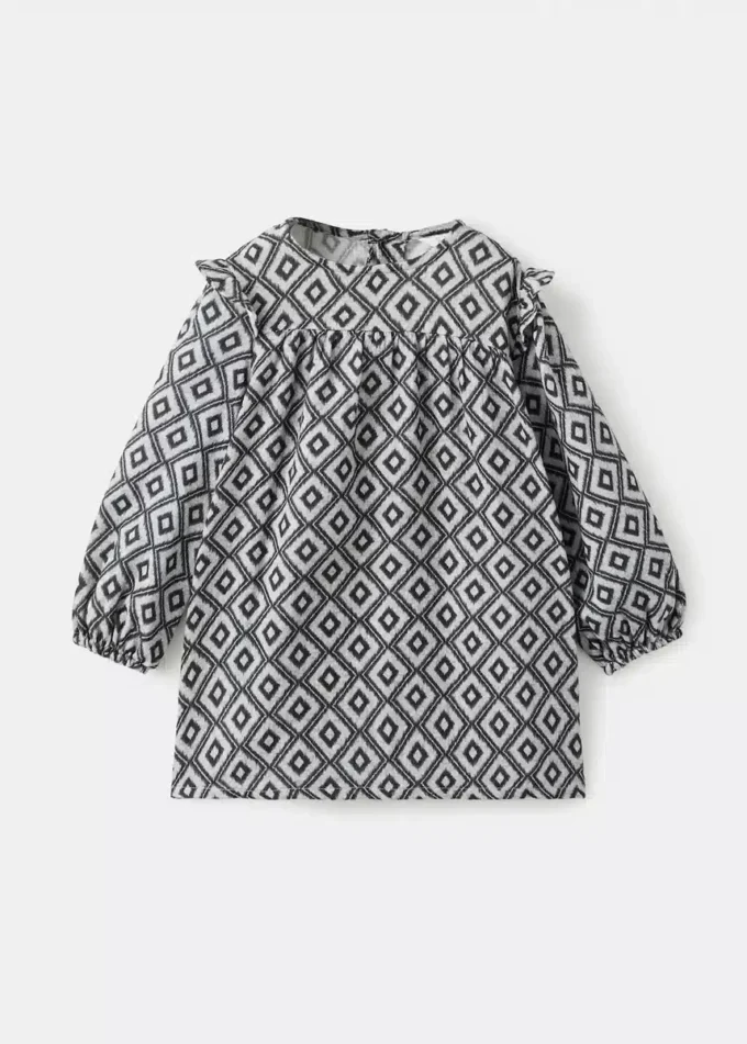 Kleid mit ethnischem Print