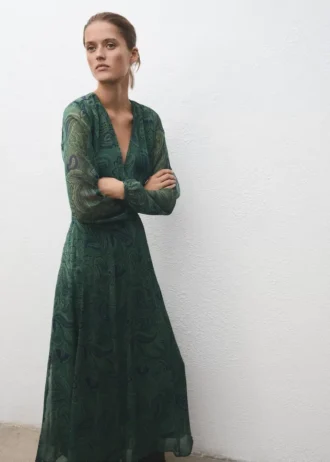 Kleid mit Gürtelprint