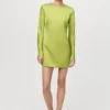 Kleid mit offenem Rücken und Satin-Effekt Kleid mit offenem Rücken und Satin-Effekt