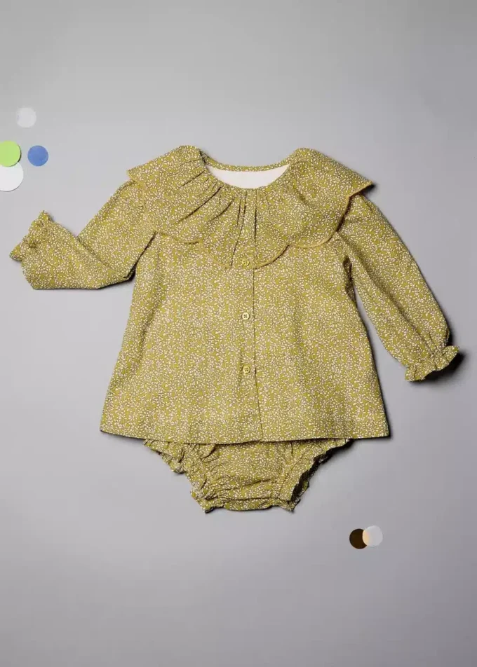 Kleid und Rüschen-Strampler