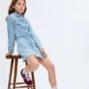 Knoten-Jeanskleid Knoten-Jeanskleid