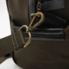 Kombinierte Bowling-Handtasche aus Leder und Baumwolle