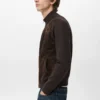 Kombinierte Leder- und Wildlederjacke