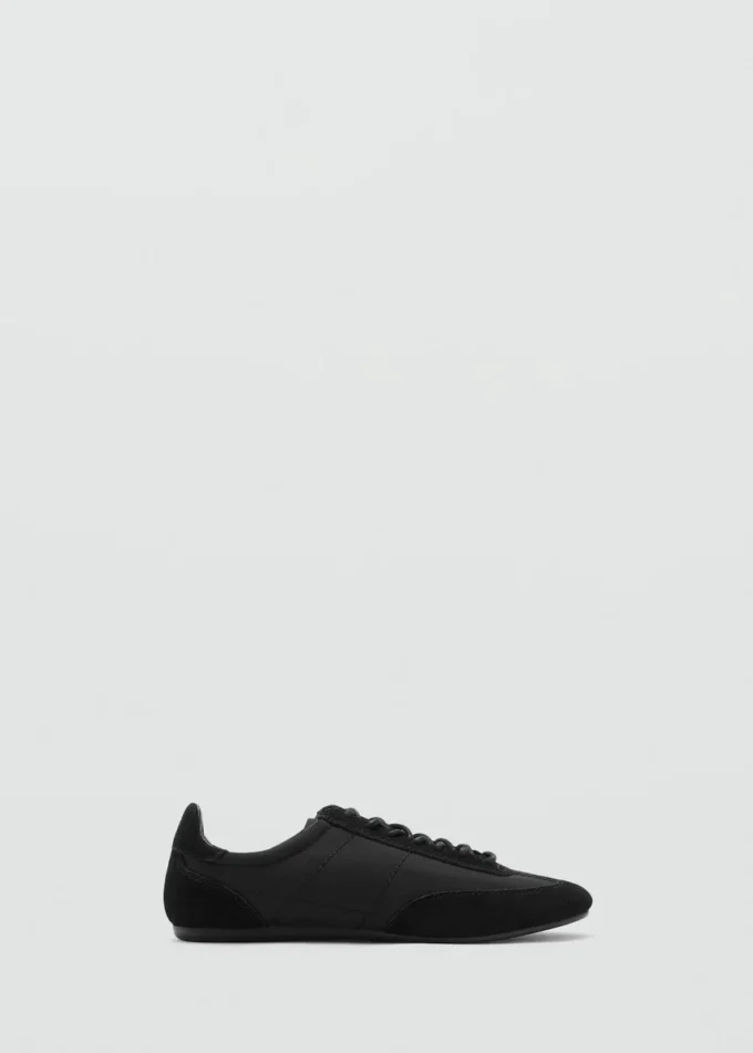 Kombinierte Sneakers aus Wildleder