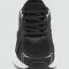 Kombinierte Sneakers mit Schnürsenkeln