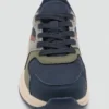 Kombinierte Sneakers mit Schnürsenkeln