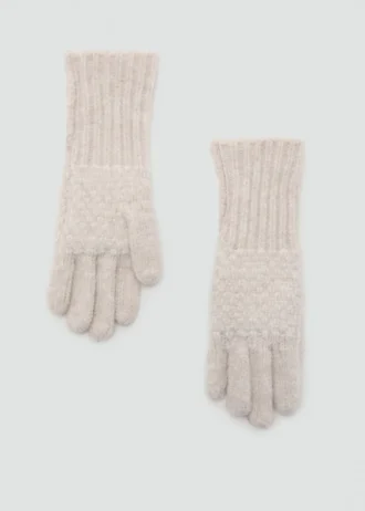 Kombinierte Strickhandschuhe