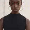 Kombiniertes Kleid mit Perkins-Kragen Kombiniertes Kleid mit Perkins-Kragen