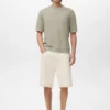 Kontrastreiches T-Shirt aus Baumwollmischung Kontrastreiches T-Shirt aus Baumwollmischung