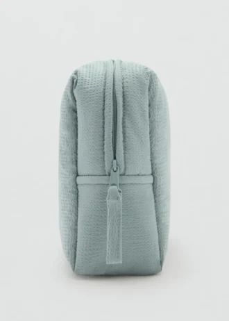 Kosmetiktasche aus strukturierter Baumwolle