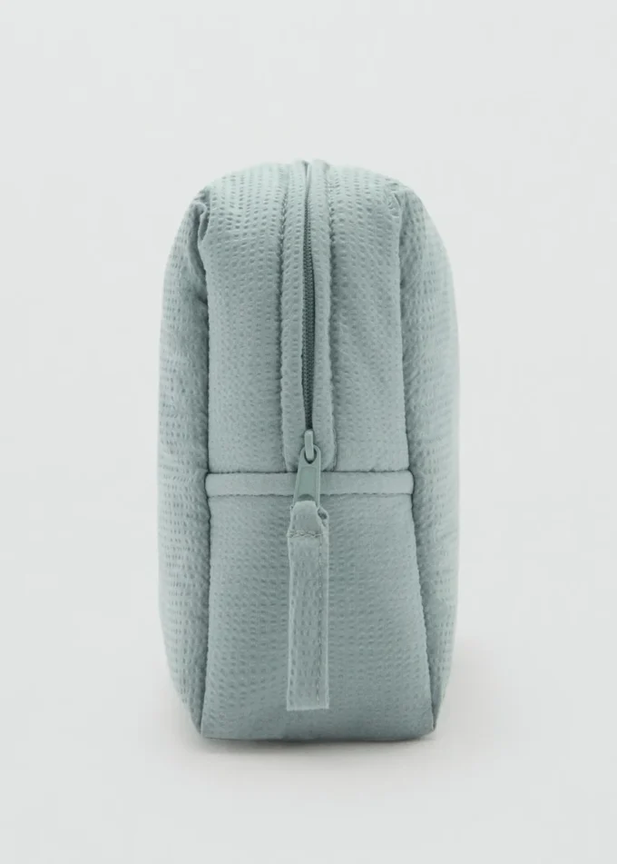 Kosmetiktasche aus strukturierter Baumwolle Kosmetiktasche aus strukturierter Baumwolle