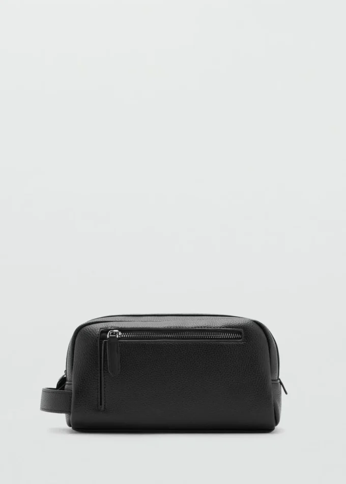 Kosmetiktasche mit Reißverschluss und Noppenstruktur