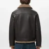 Kunstleder-Fleecejacke Kunstleder-Fleecejacke