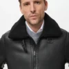 Kunstleder-Fleecejacke Kunstleder-Fleecejacke