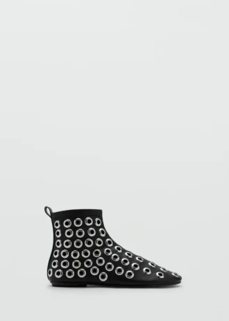 Kunstleder-Stiefeletten mit Ösen