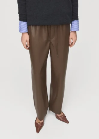 Kunstlederhose mit elastischem Bund