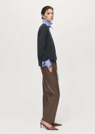 Kunstlederhose mit elastischem Bund