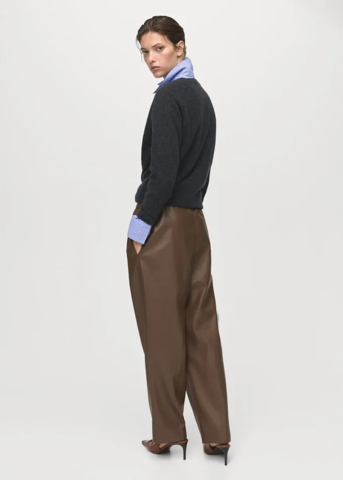 Kunstlederhose mit elastischem Bund