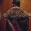Kunstlederjacke mit Kunstfellkragen