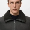 Kunstlederjacke mit Lammfellfutter