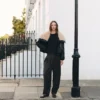 Kunstlederjacke mit Lammfellkragen Kunstlederjacke mit Lammfellkragen