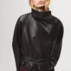 Kunstlederjacke mit Maxi-Revers