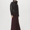 Kunstlederjacke mit Maxi-Revers