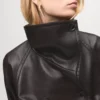 Kunstlederjacke mit Maxi-Revers
