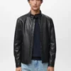 Kunstlederjacke mit Reißverschluss Kunstlederjacke mit Reißverschluss