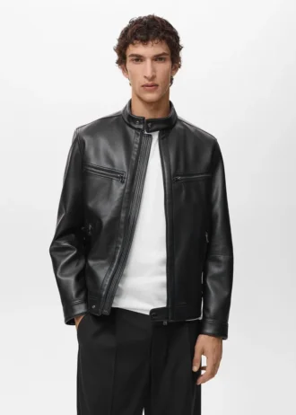 Kunstlederjacke mit Reißverschluss Kunstlederjacke mit Reißverschluss