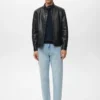Kunstlederjacke mit Reißverschluss Kunstlederjacke mit Reißverschluss